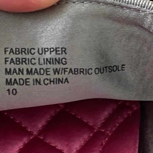 BIRDIES Women's Starling Velvet Flat Loafers in Stone Silver, Size 10 - Picture 11 of 12